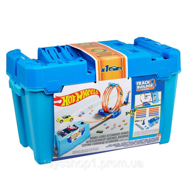 Трек Хот Вілс Конструктор трас коробка для трюків Hot Wheels Track Builder Multi Loop Box Playset FLK90