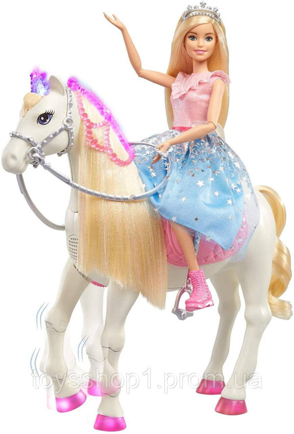 Барбі Принцеса та Танцювальна Конячка Єдиноріг Barbie GML79 Modern Princess Prance & Shimmer Horse
