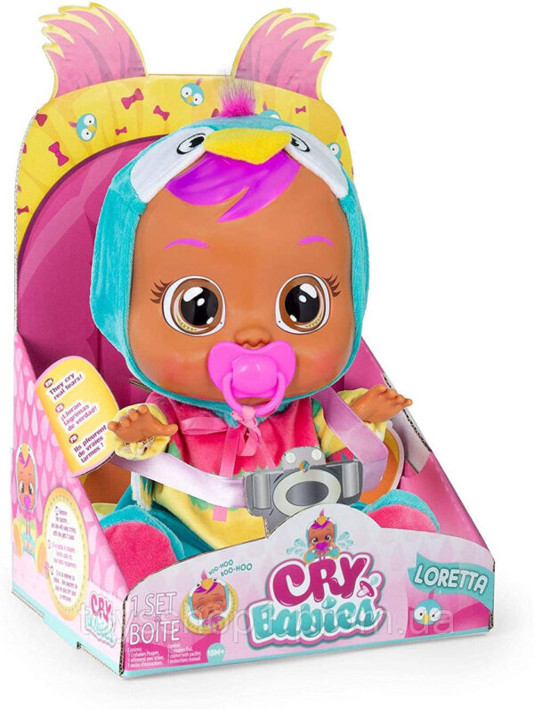 Інтерактивна лялька плаксу малятка Лоретта Бебі Cry Babies Loretta Baby Doll