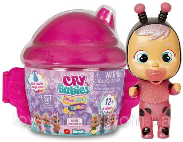Лялька пупс Cry Babies лялечка сюрприз будиночок із крилами, магічні сльози Magic Tears