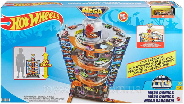 Ігровий набір Гот Вілс Мега гараж паркінга для машинок Hot Wheels City Mega GarAge GTT95