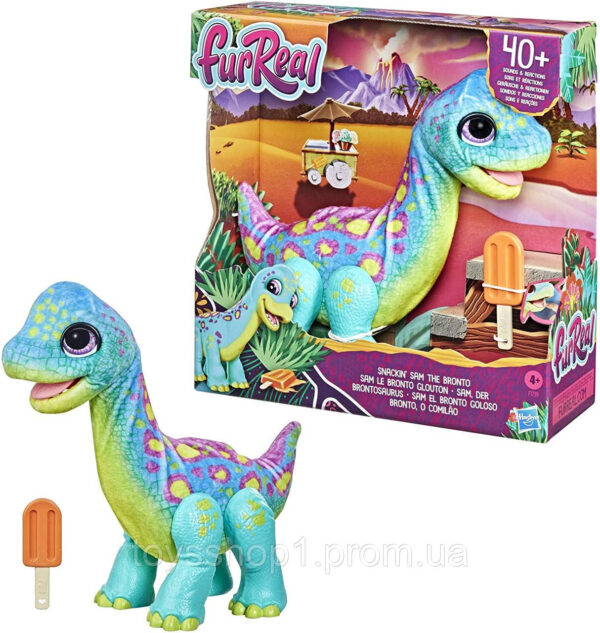 Інтерактивна іграшка Динозавр Бронто Фурреал Хасбро FurReal Snackin Sam The Interactive Bronto