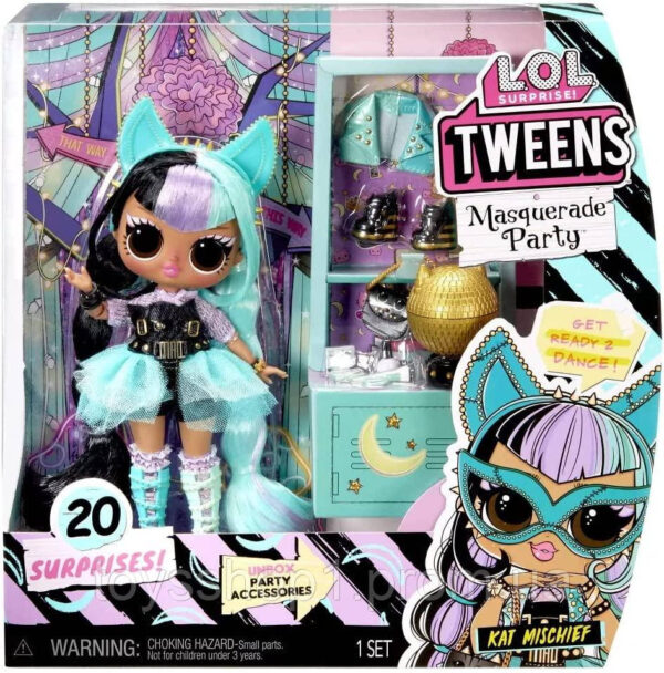 Лялька Лол серія Твінс Маскарад Кет LOL Surprise Tweens Masquerade Party Kat Mischief