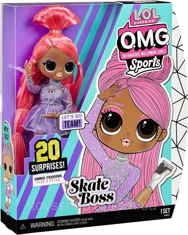 Лялька Лол ОМГ Фігуристка Скейт Бос LOL Surprise OMG Sports Fashion Doll Skate Boss