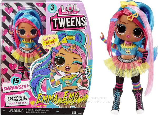 Лялька Лол Твінс підлітки Емма Емо LOL Surprise Tweens Series 3 Fashion Doll Emma Emo