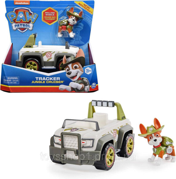 Paw Patrol Базовий рятувальний автомобіль з водієм Трекер Цуценячий патруль