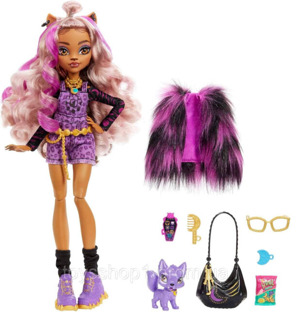 Лялька Монстер Хай Клодін Вульф з вихованцем Monster High School is Back Clawdeen Wolf Doll With Pet 2022 Mattel
