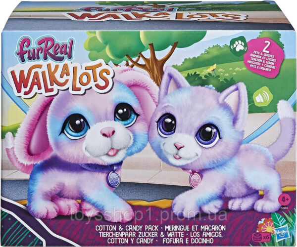 Інтерактивне цуценя та кошеня набір FurReal Walkalots Big Wags Cotton and Candy