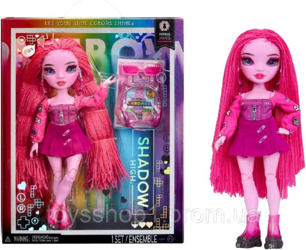 Лялька Рейнбоу Хай Шедоу Пінки Джеймс Rainbow High Shadow High Series 3 Pinkie Pink