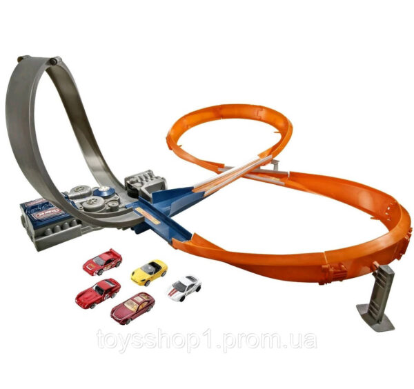 Моторизований Трек Хот Вілс 6 Машинок Hot Wheels Figure 8 Raceway Motorised Track Set & 6 Cars
