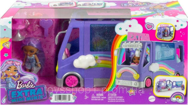 Набір Барбі Міні Автобус Барбі лялька Barbie Extra Mini Minis Doll and Vehicle Tour Bus