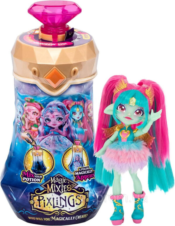Лялька Меджик Міксіс Пікслінг Дракон Ембер лялька Magic Mixies Amber Dragon Pixling Magically