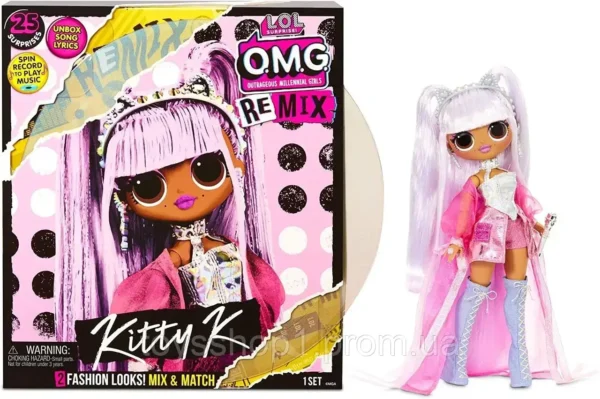 Лялька ЛОЛ ОМГ Королева Киті серії Ремікс L.O.L Surprise! O.M.G. Remix Kitty K Fashion Doll