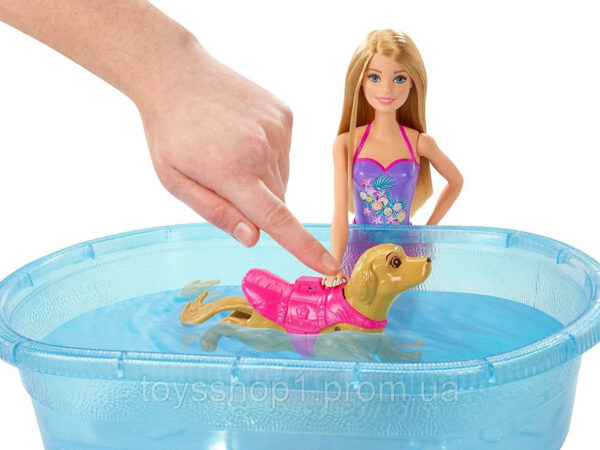 Набір Барбі Басейн для цуценят, Barbie Swimmin' Pup Pool Doll, DMC32