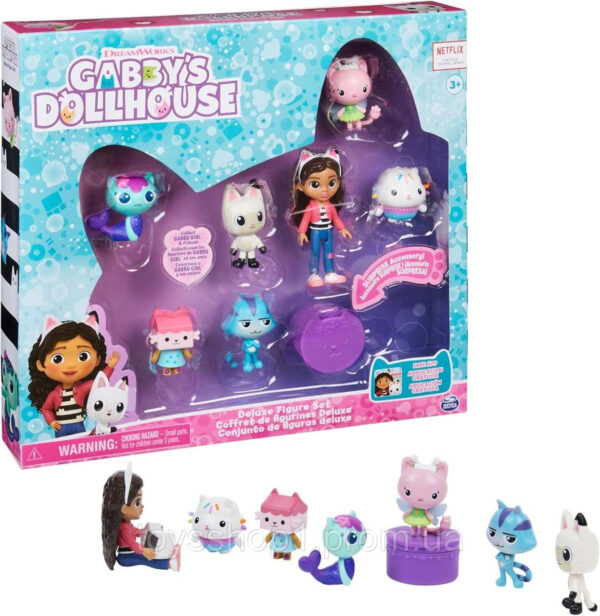 Ігровий набір Габбі набір 7 фігурок делюкс Gabby's Dollhouse Deluxe Figure Gift Set with 7 Toy