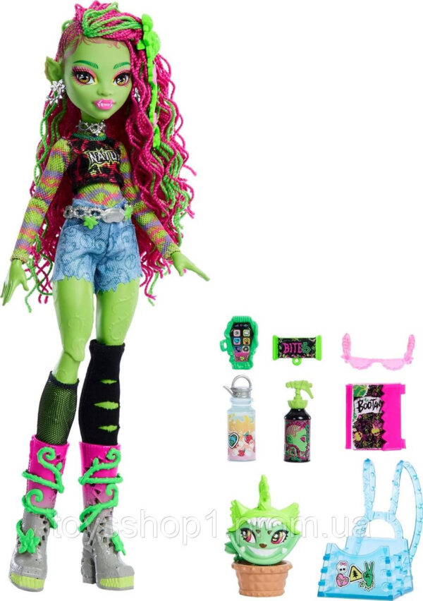 Монстер Хай Венера МакФлайтрап із вихованцем Monster High Venus McFlytrap Doll