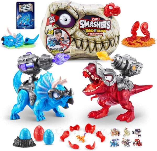 Ігровий набір Smashers Dino Island Red Dino skull Діно Череп червоний