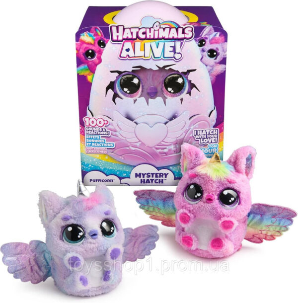 Яйце сюрприз Hatchimals Alive Mystery Hatch Pufficorn Інтерактивна Паффі в яйці