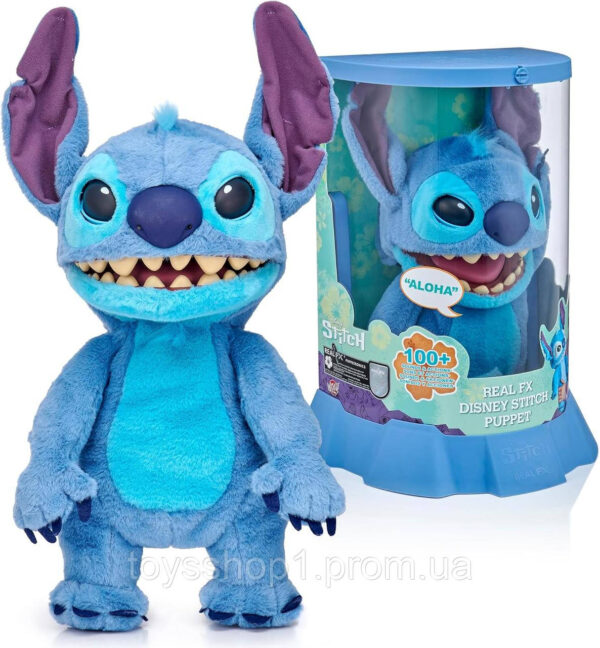 Інтерактивна іграшка Стіч Wow Stuff Real FX Disney Stitch М'яка іграшка Disney Stitch з Ліло та Стіч