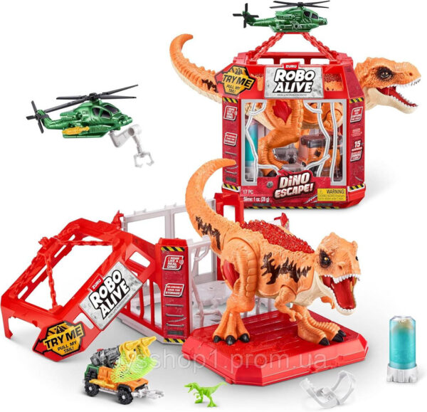Ігровий набір Втеча динозавра Robo Alive Dino Escape, Robotic Light Up