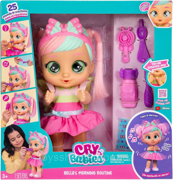 Лялька Край Бебі Плакса Белла інтерактивна лялька Cry Babies Bella's Morning Routine Interactive Baby