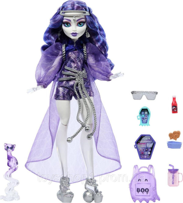 Колекційна Монстер Хай Спектра Вондергейст з вихованцем Monster High Spectra Vondergeist Doll with Pet
