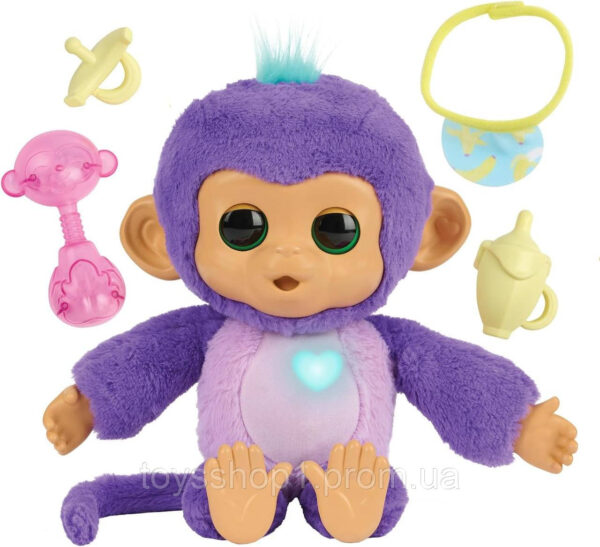 Інтерактивна мавпочка Санні Interactive Baby Monkey Sunny Sounds and Reactions, Heart Lights