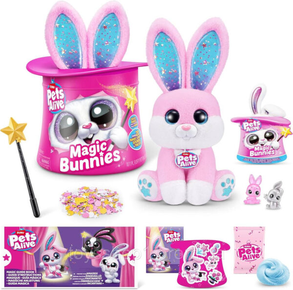 Ігровий набір Pets Alive Magic Bunnies Sootie Кролик-чарівник рожевий