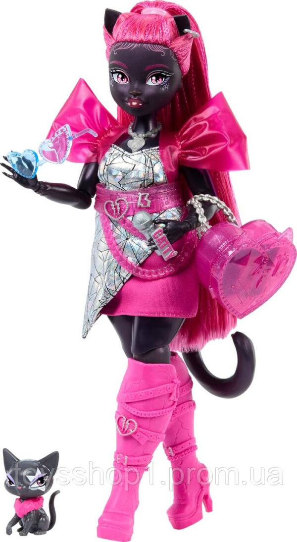 Монстер Хай Кетті Нуар з вихованцем Monster High Catty Noir Doll Werecat with Pet Cat