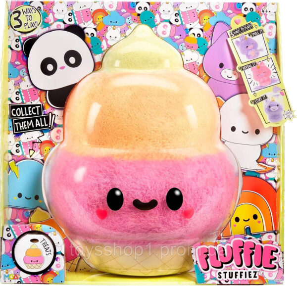 Оригінал Fluffie Stuffiez Large Ice Cream Plush Велика м яка іграшка-антистрес Морозиво