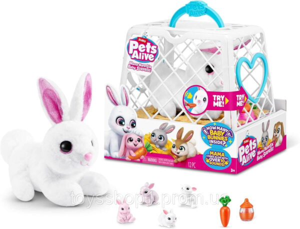 Інтерактивна іграшка Pets Alive Mama Bunny Baby Surprise Мама кролик з сюрпризом