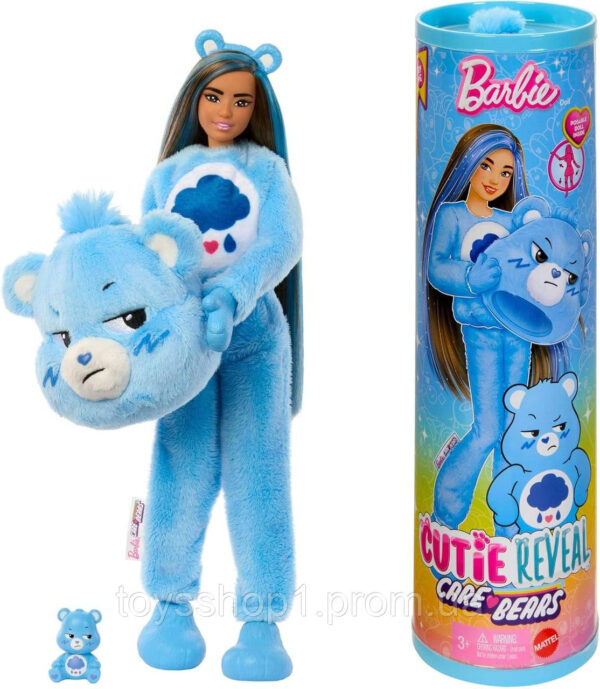 Лялька Барбі в костюмі блакитного Ведмедика Barbie Cutie Reveal Care Bears Series