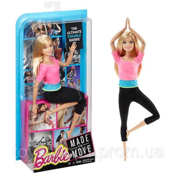 Барбі йога 22 шарніра Фітнес рожевий топ Barbie Made to Move Barbie Pink Top рухайся, як я
