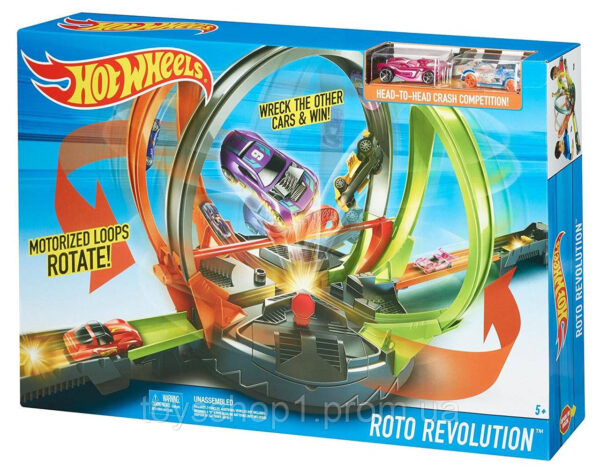 Трек Хот Вілс Влітне обертання Hot Wheels Roto Revolution Track Set FDF26